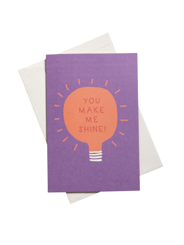 Postcard You make me shine with envelope - 2