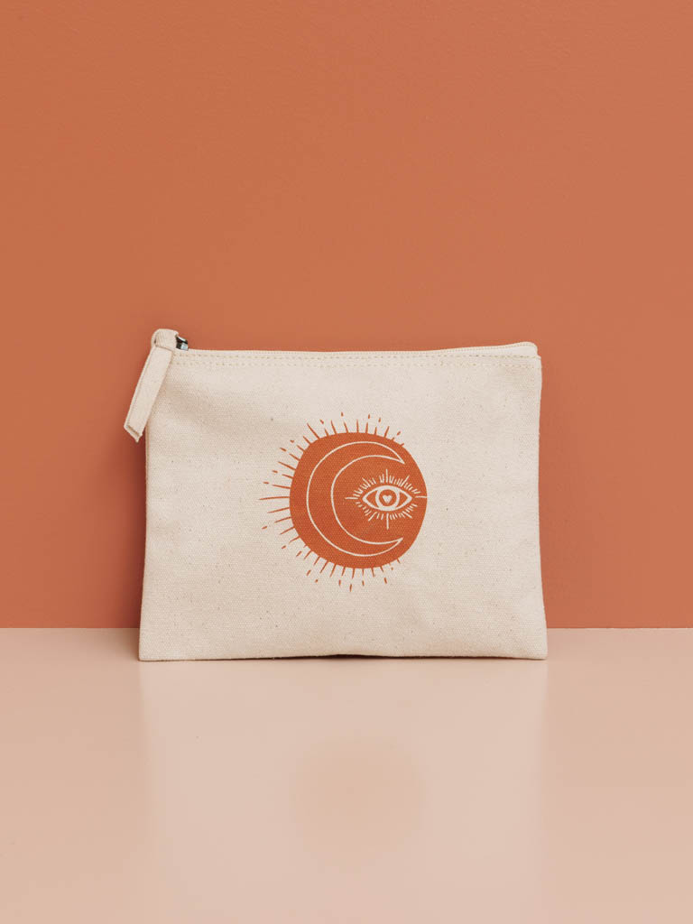 Pouch with terracotta moon - 1