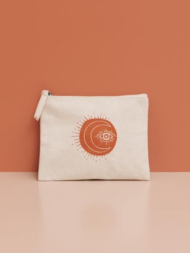 Pouch with terracotta moon