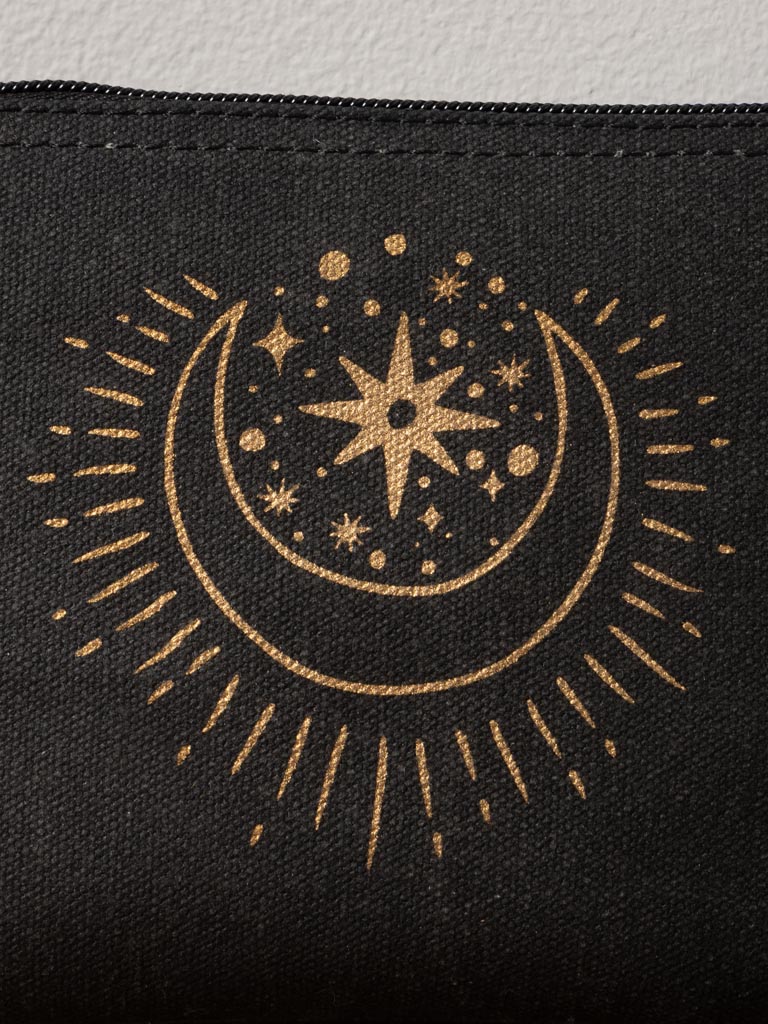 Pochette lune étoilée noire - 3