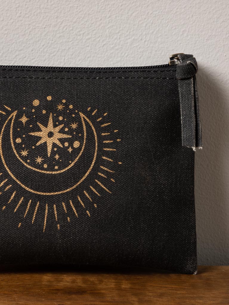Pochette lune étoilée noire - 5