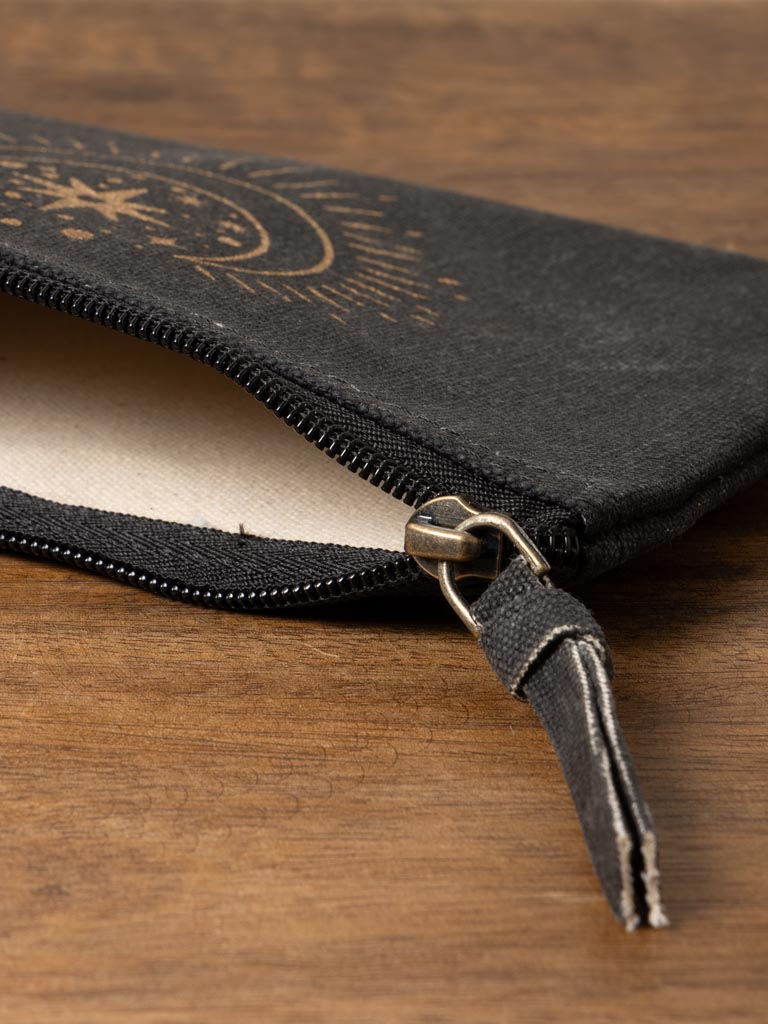 Pochette lune étoilée noire - 4