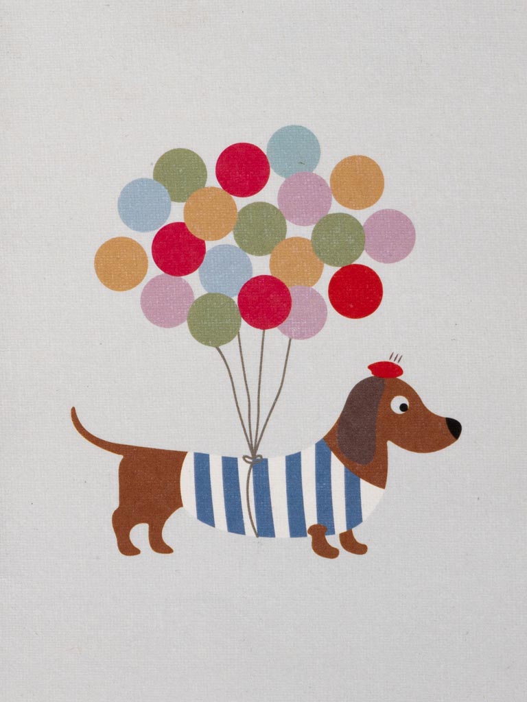 Postcard Dog and balloons with envelope - 4