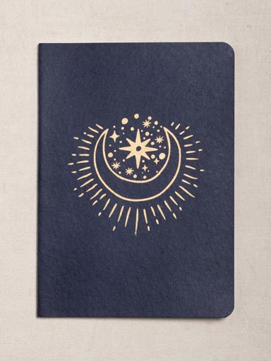 Notebook A5 Starry moon deep blue