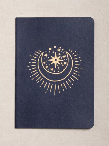 Soft cover notebook A5 Starry moon deep blue