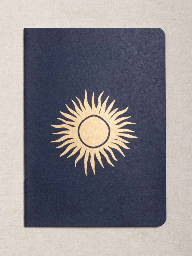 Soft cover notebook A5 Golden sun deep blue - 1