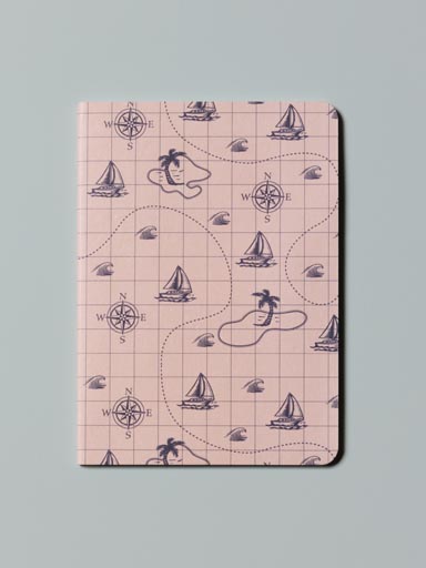 Notebook A5 sea map