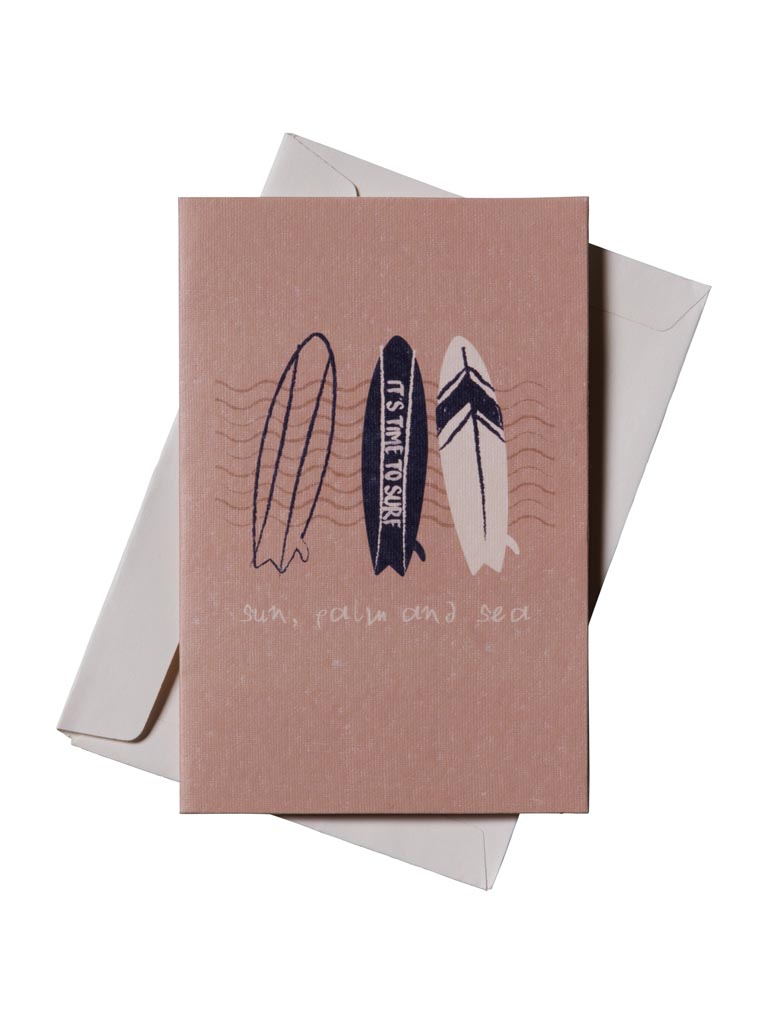 Carte postale avec enveloppe surf - 2