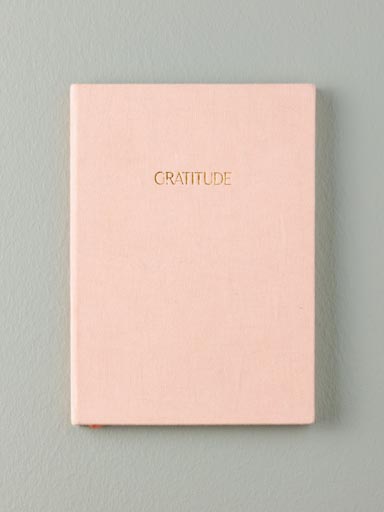 Linen hard cover notebook A5 Gratitude