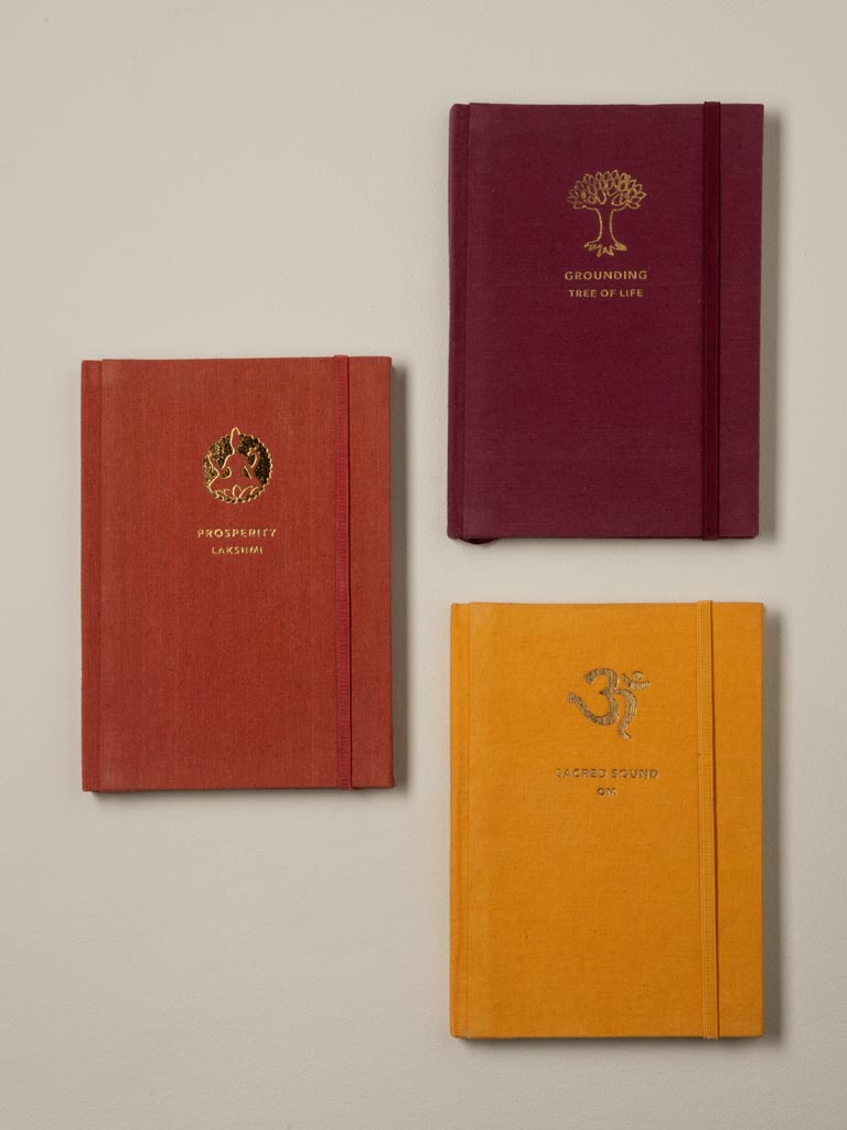 S/3 hard cover linen notebooks Mantras Tierra - 1
