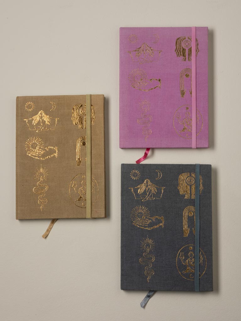 S/3 hard cover linen notebooks A5 Spirits - 1