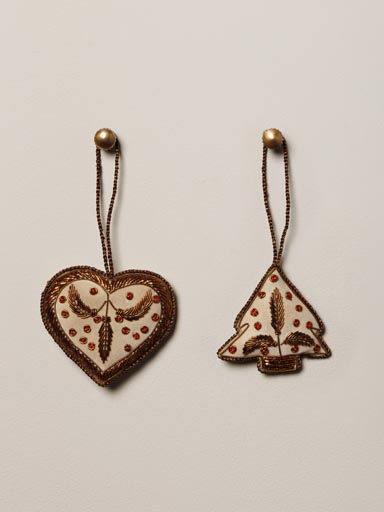 S/2 hanging hand embroidered Zari