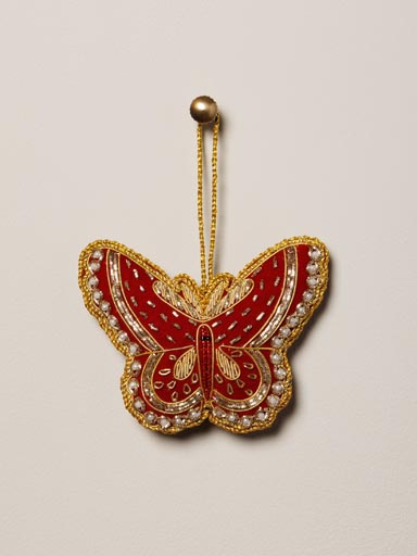 Suspension brodée main Butterfly