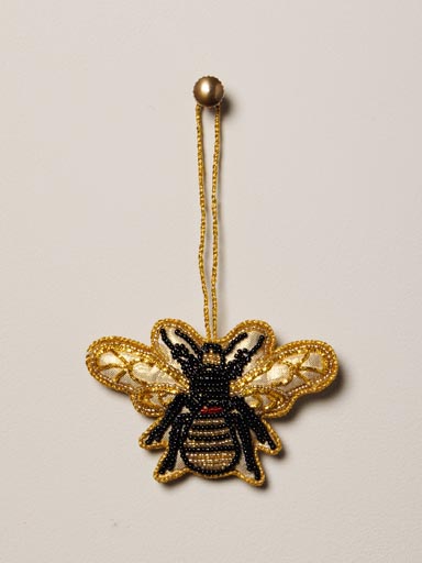Suspension brodée main Honey Bee