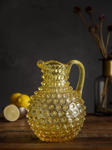 Sun yellow 2L hobnail pitcher