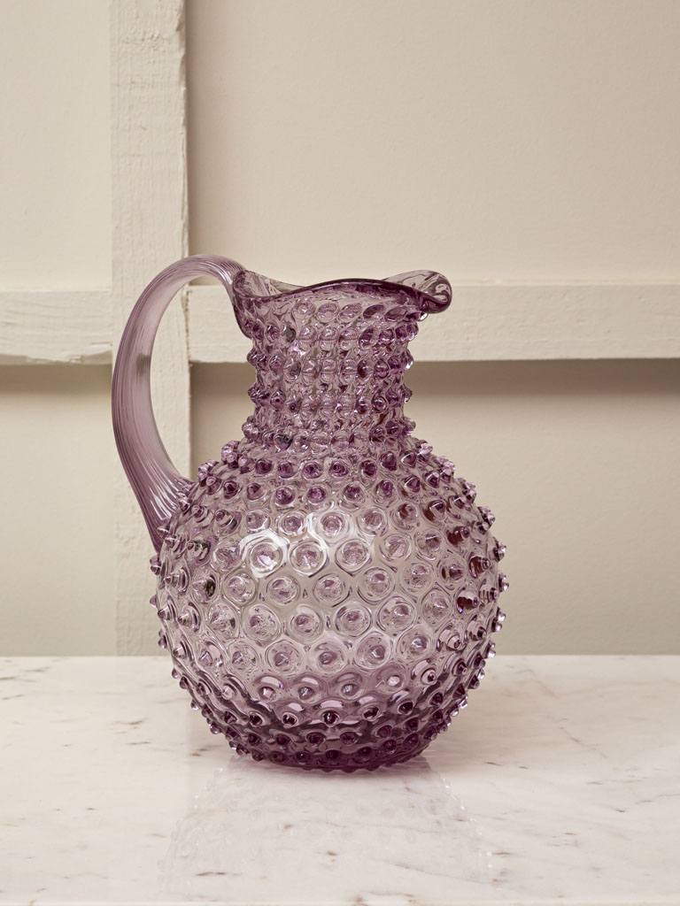 Lila hobnail pitcher 2L - 1