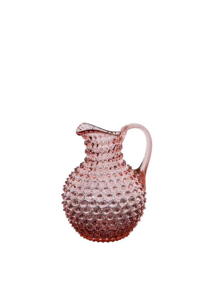 Sweet pink 2L hobnail pitcher - 2