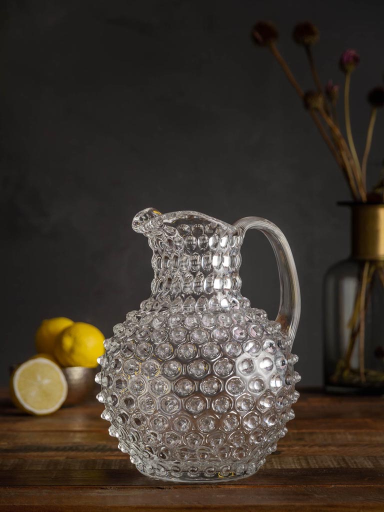 Clear hobnail picther 2L - 1