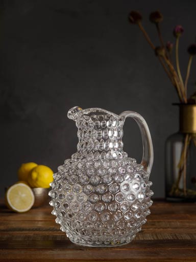 Clear hobnail picther 2L