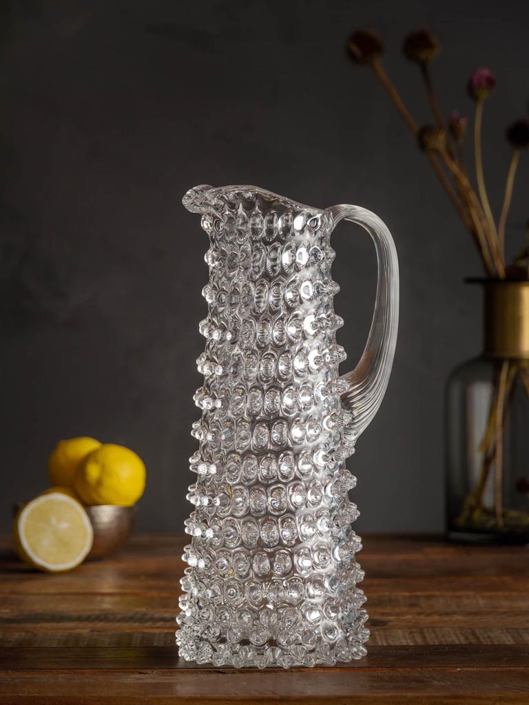 High clear hobnail pitcher 1L - 1