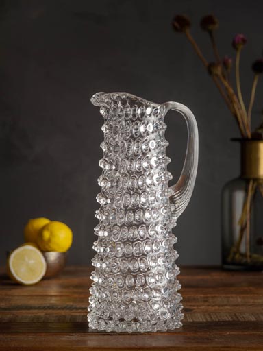 High clear hobnail pitcher 1L