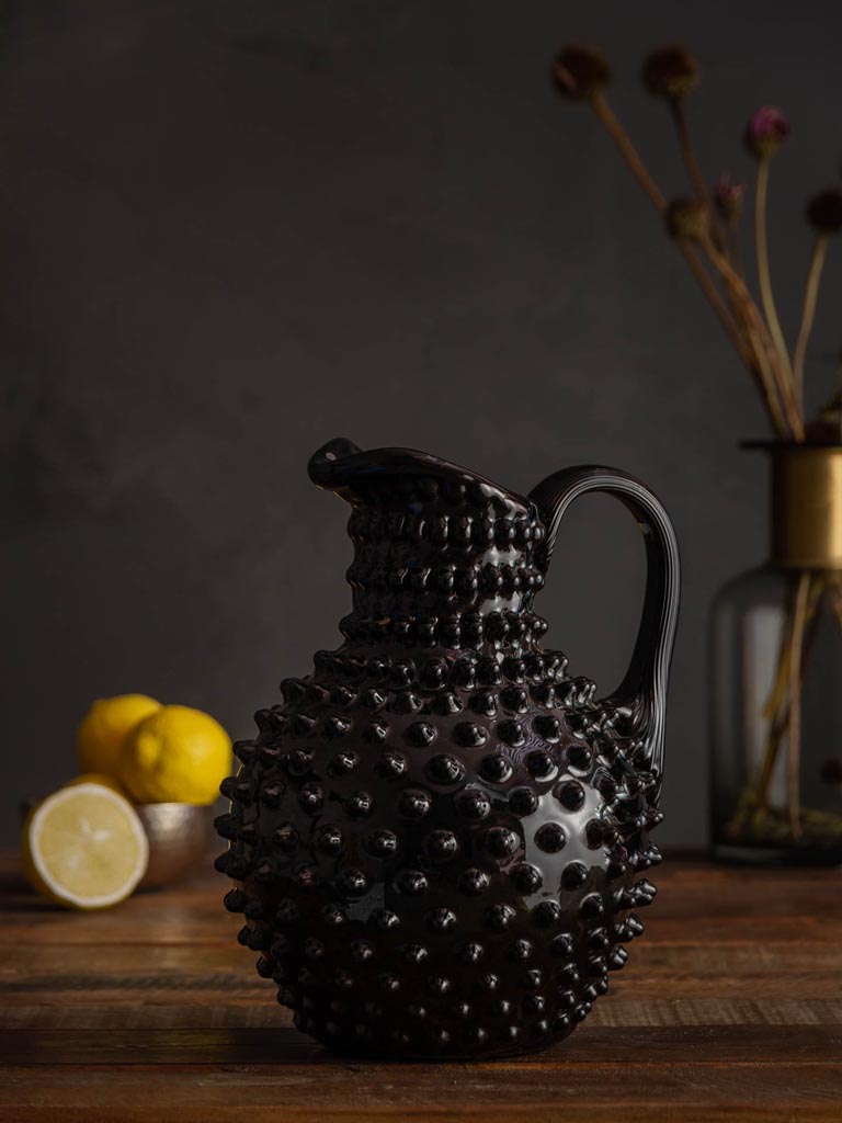 Black hobnail pitcher 2L - 1