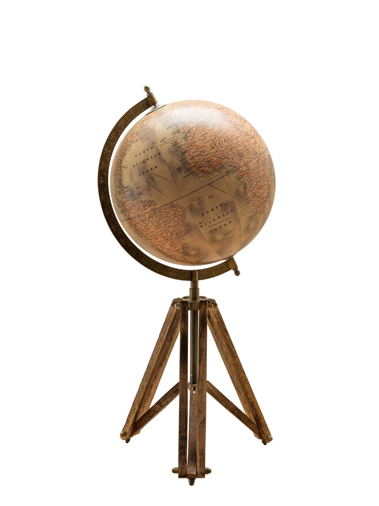 Vintage globe on tripod base - 2