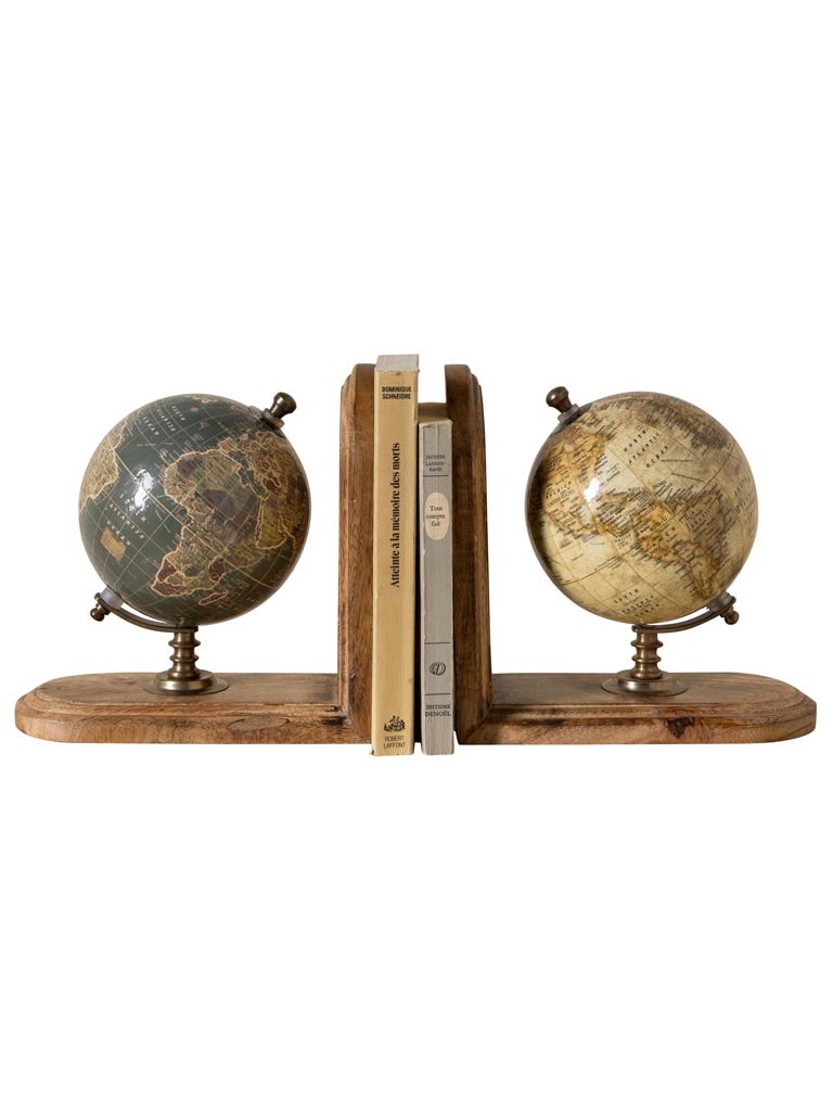 Bookends with globes - 2