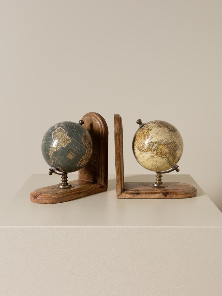 Bookends with globes - 3