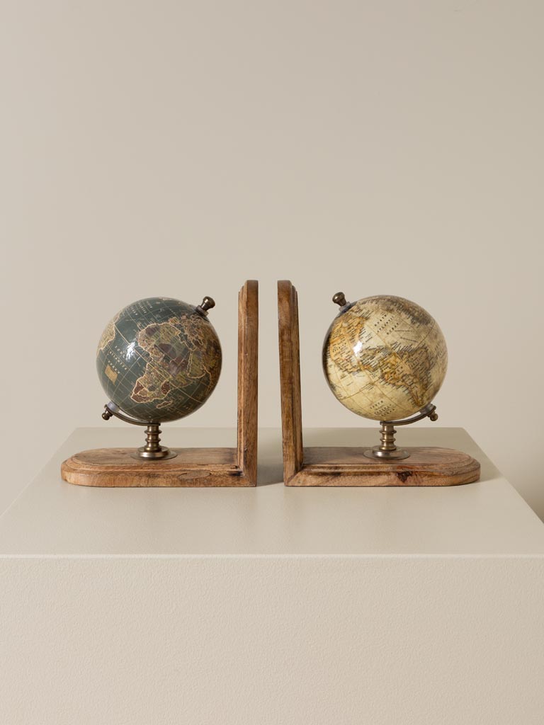 Bookends with globes - 5