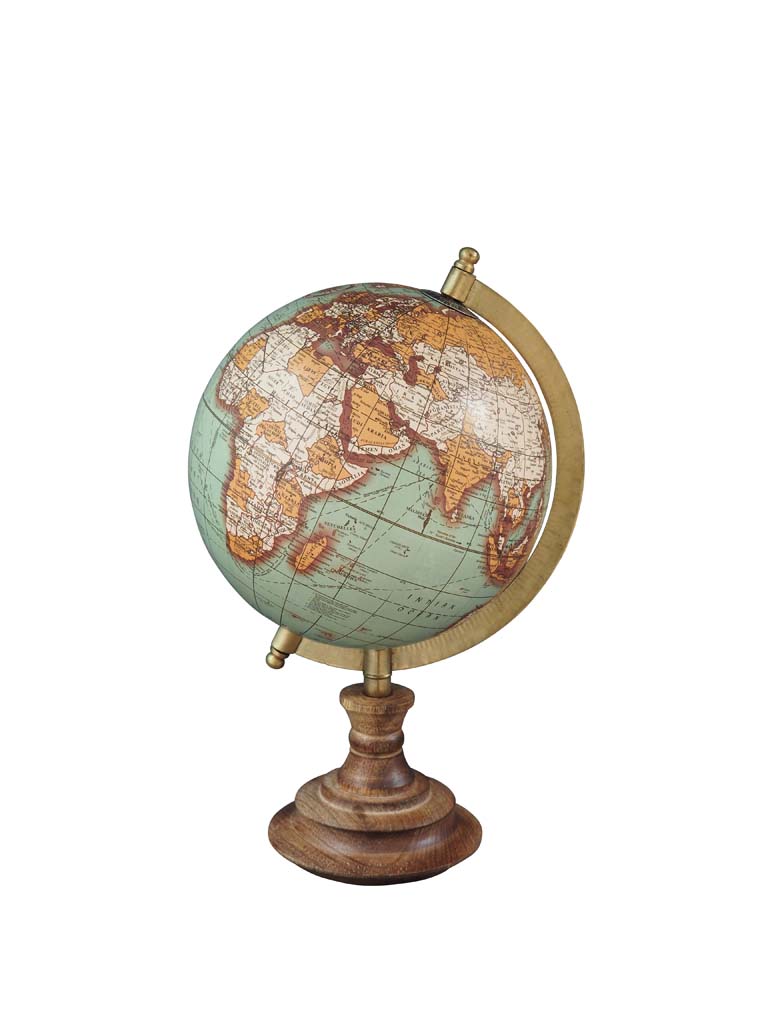 Mappemonde vintage base bois - 2