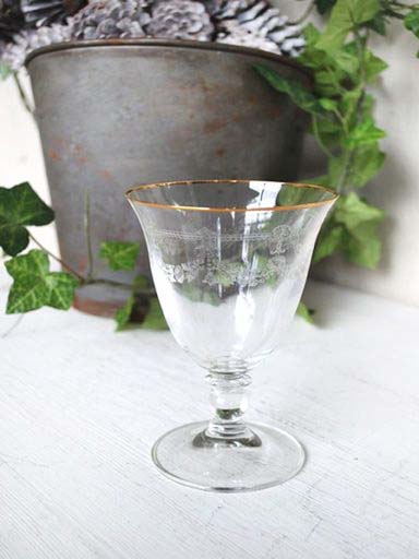 Wine glass "St Jacques" gold edge