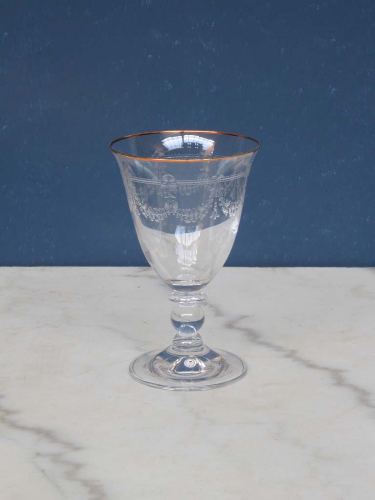 chehoma  Arts de la table - Services à verres - Verre à eau St Jacques  filet or [#7536]
