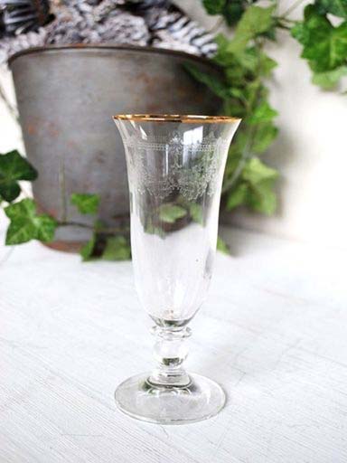 Champagne glass "St Jacques" gold edge