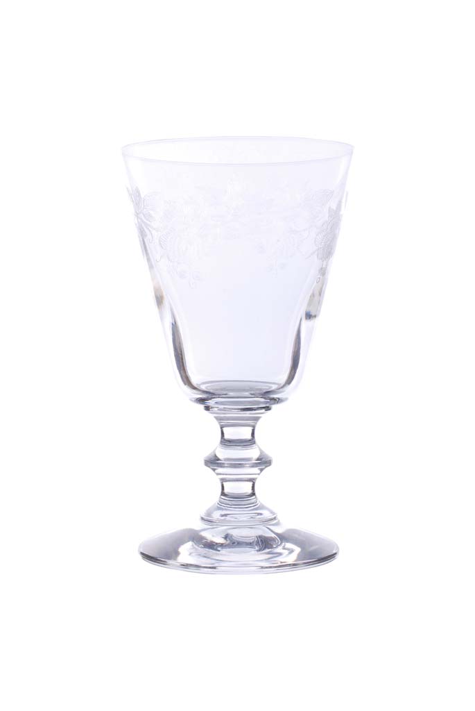 Water glass with carved Roses - 2