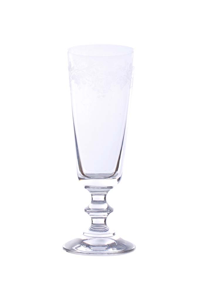 Champagne glass with carved Roses - 2