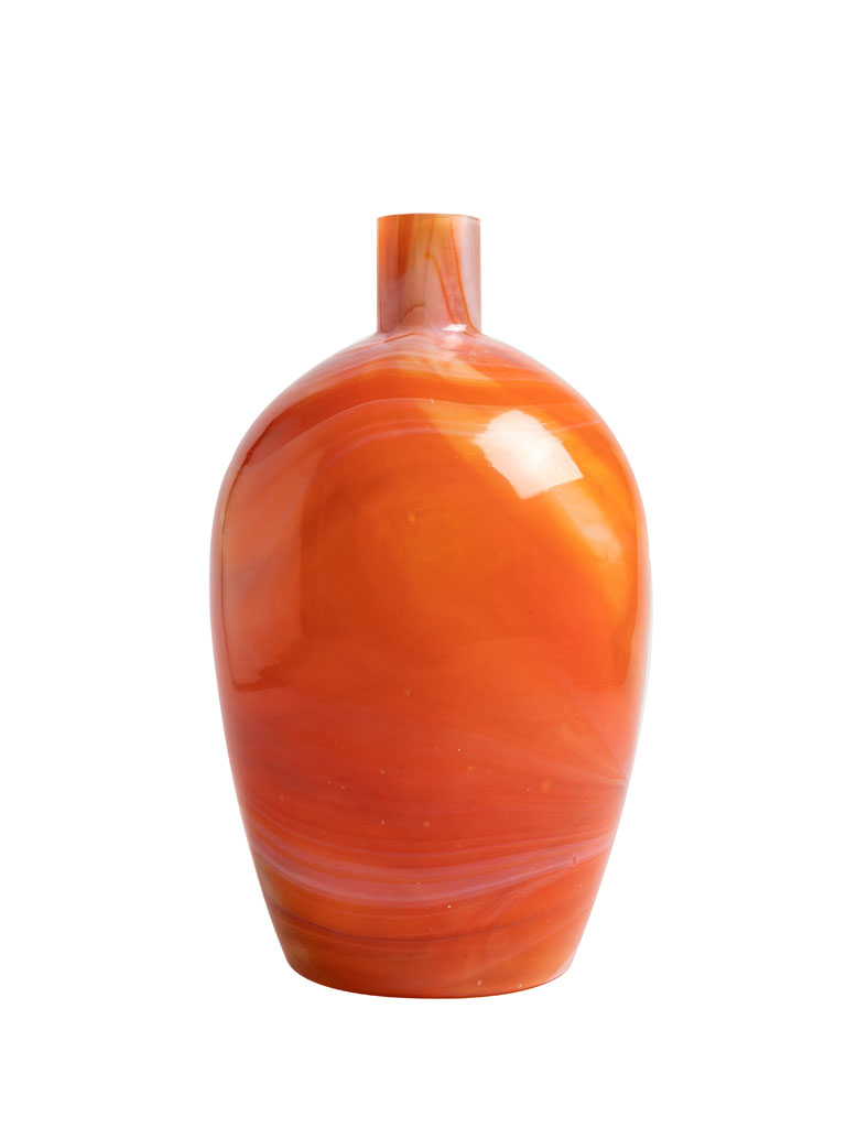 Orange glass vase Tie Dye (color variation) - 2