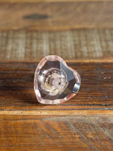 Pink diamond heart knob