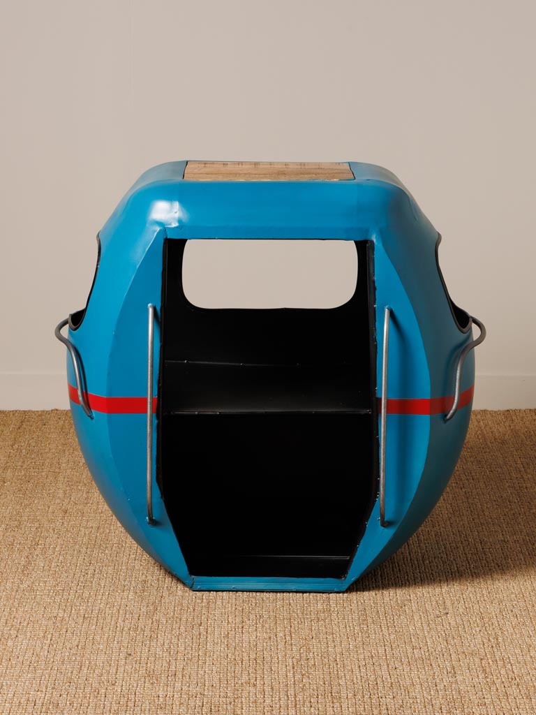 Blue cable car bedside table - 1