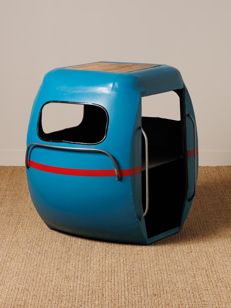 Blue cable car bedside table - 5