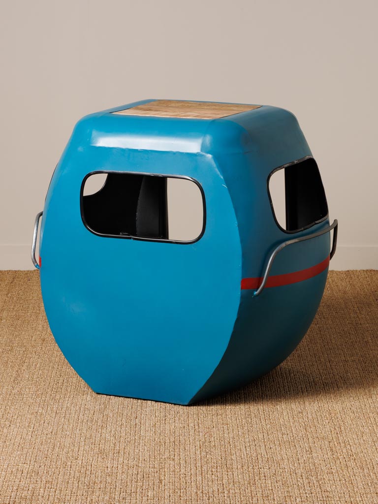 Blue cable car bedside table - 4