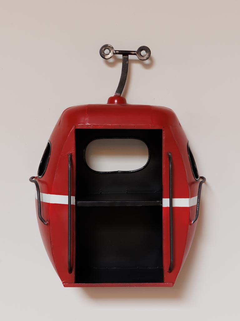 Red cable car wall shelf - 1