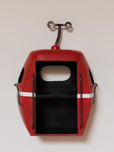 Red cable car wall shelf