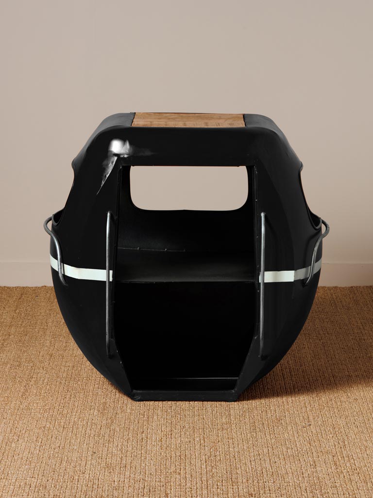 Black cable car bedside table - 1