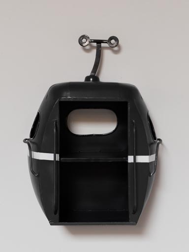 Black cable car wall shelf