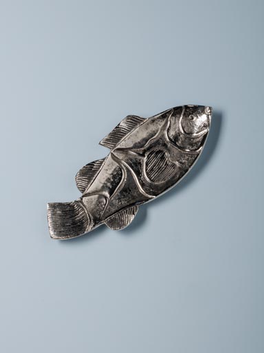 Fish trinket tray silver metal