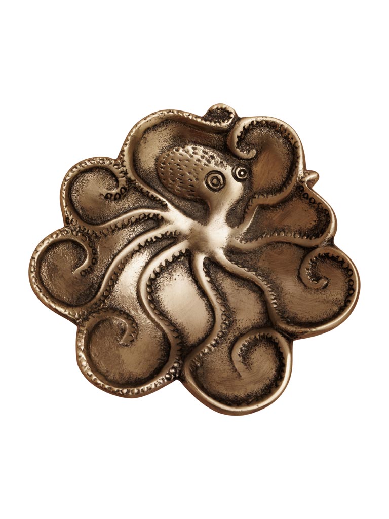 Octopus tray brass patina - 2