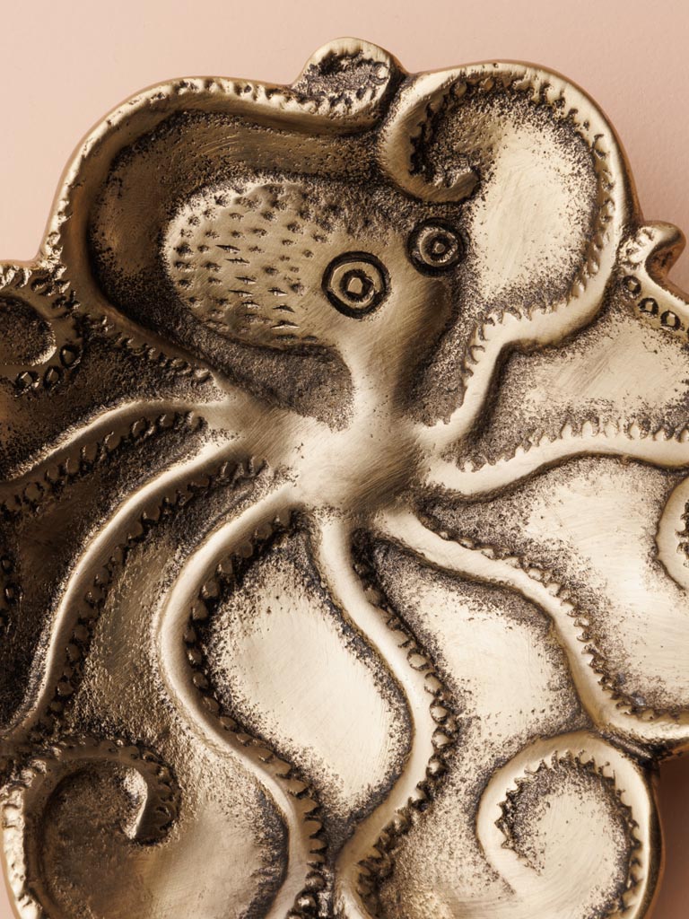 Octopus tray brass patina - 3