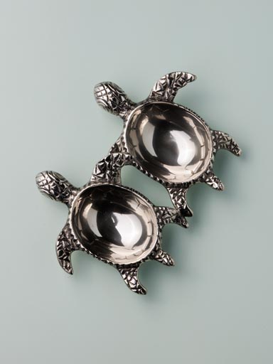 Silver trinket tray 2 turtles