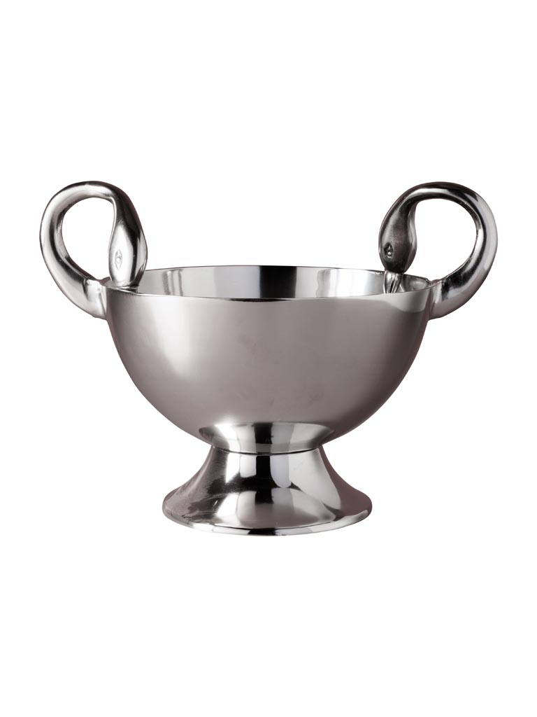 Swans ice bucket silver metal - 2